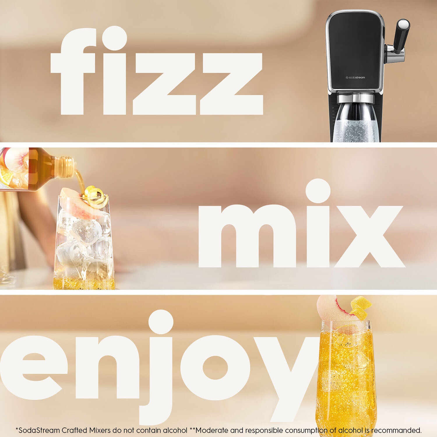 SodaStream Mixer - Multicolour / White Peach and Ginger Image 4