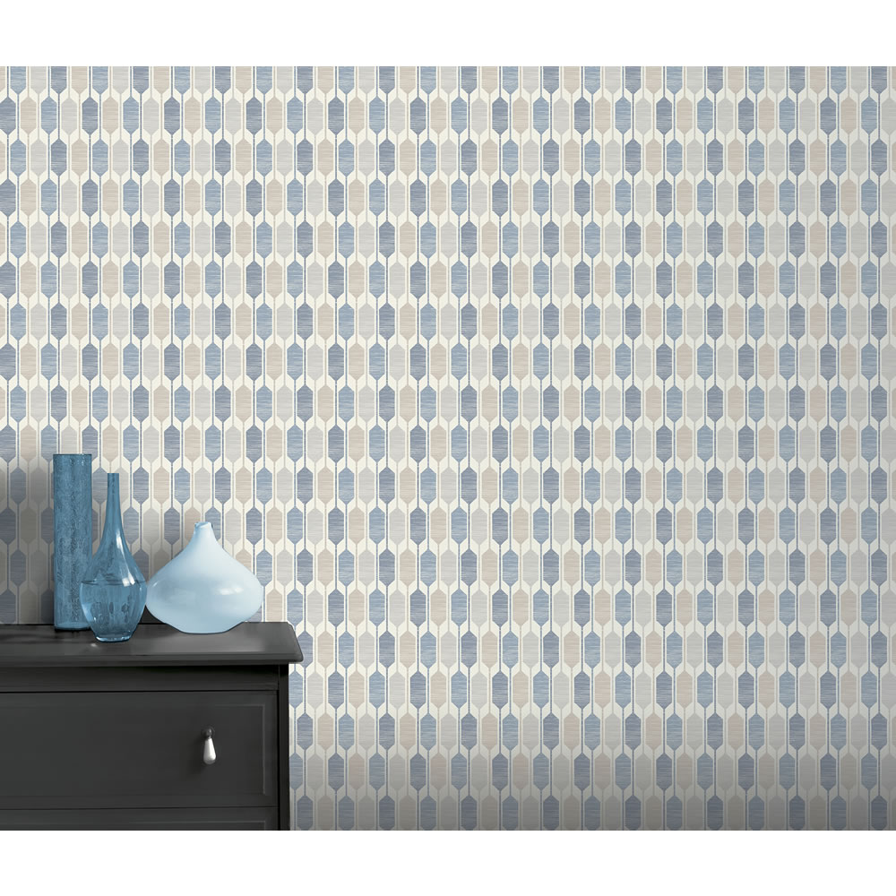 Arthouse Otis Geo Navy And Taupe Wallpaper Wilko Images, Photos, Reviews