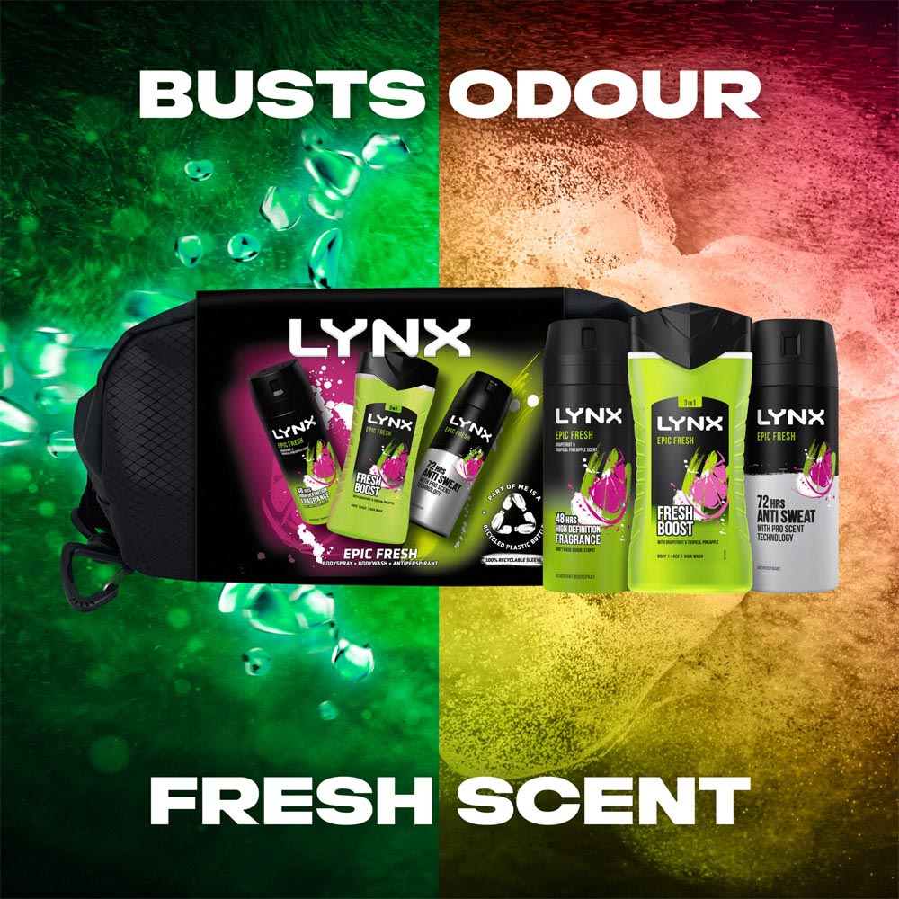 Lynx Epic Fresh Trio Washbag Gift Set Image 3