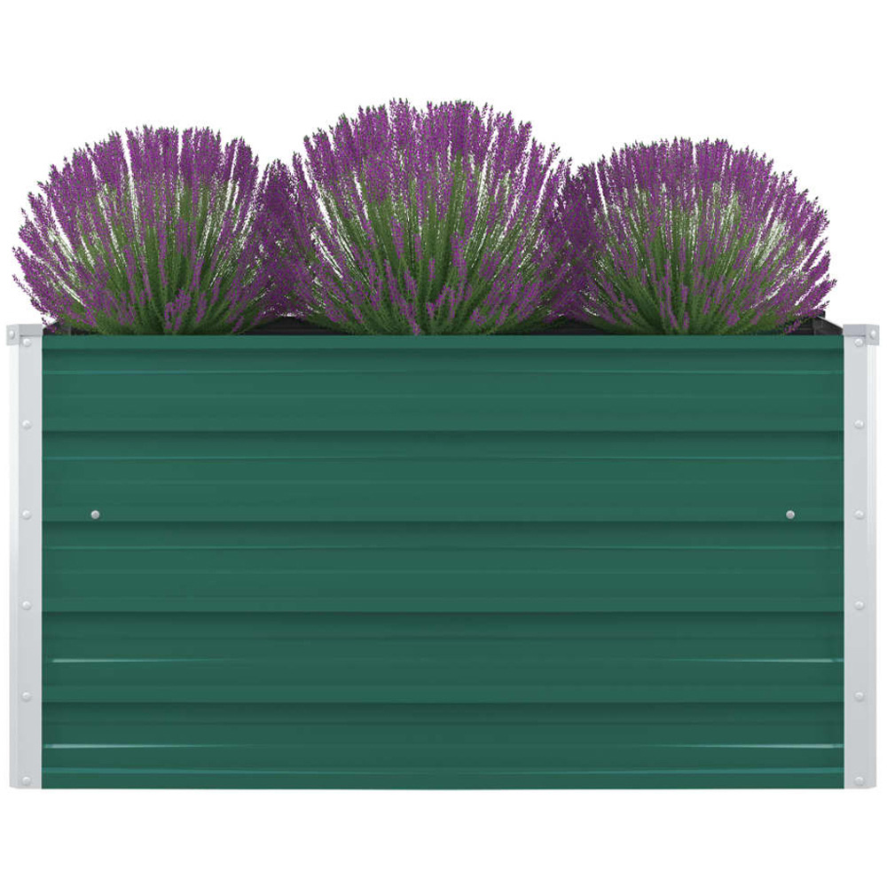 vidaXL Green Galvanised Steel Raised Garden Bed 45 x 100 x 100cm Image 2