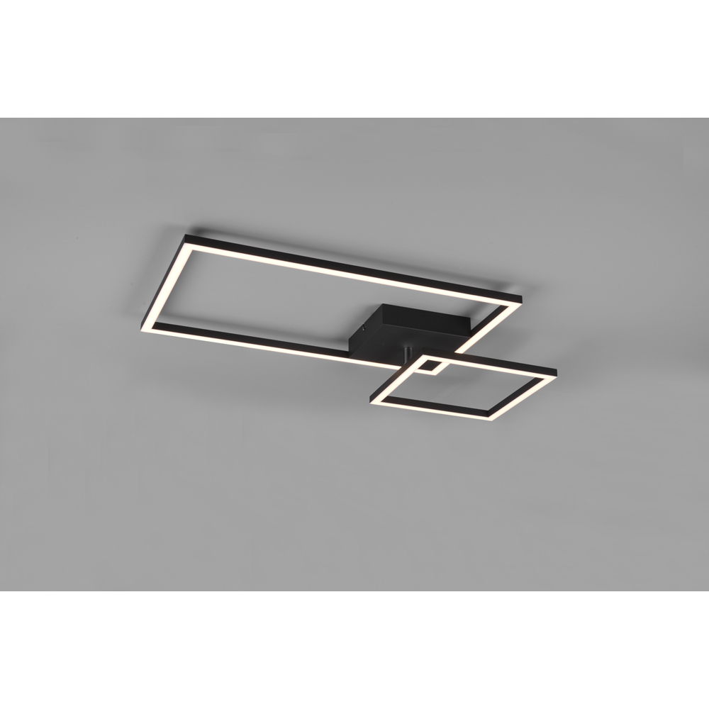 TRIO Padella Matt Black LED Ceiling Light Image 2