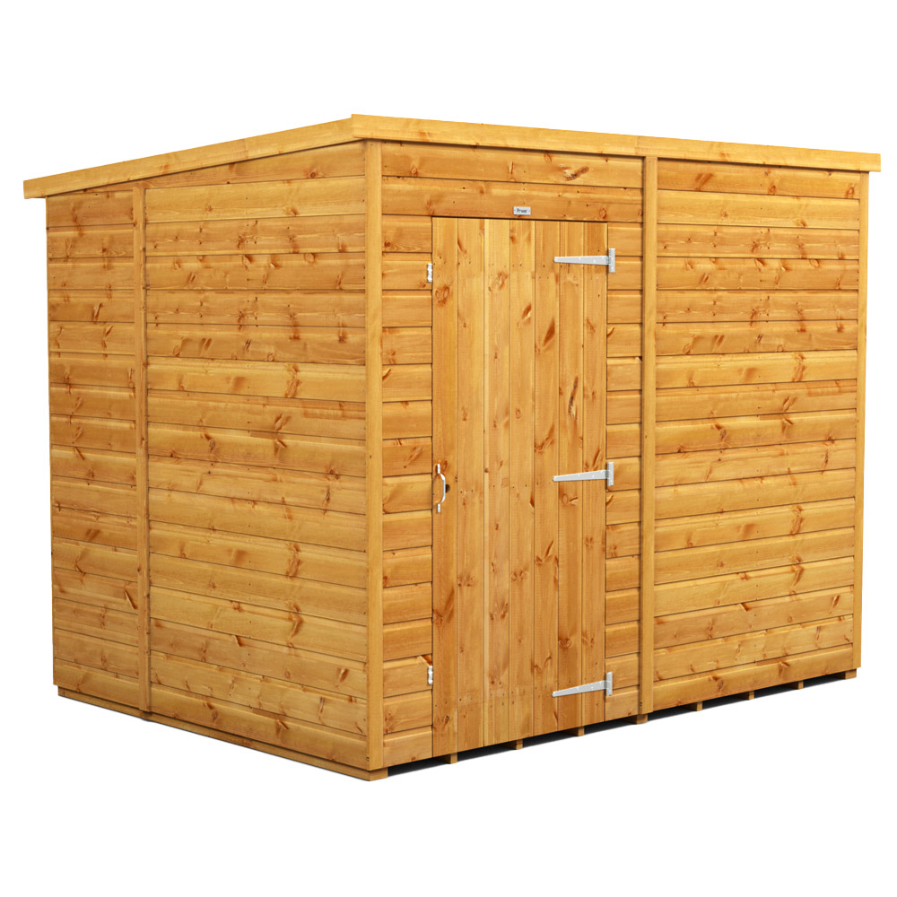 Power Sheds 8 x 6ft Pent Wooden Shed Image 1