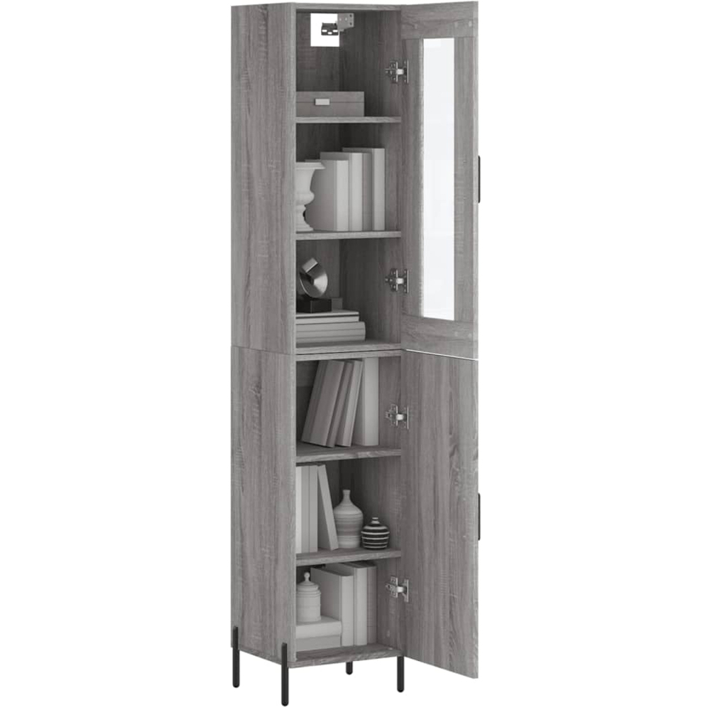 vidaXL 2 Door Grey Sonoma Highboard Image 3