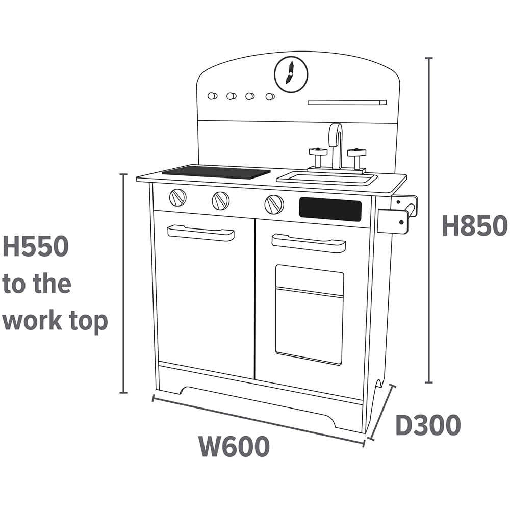 Liberty House Toys Kids Retro Play Kitchen with Accessories Image 7