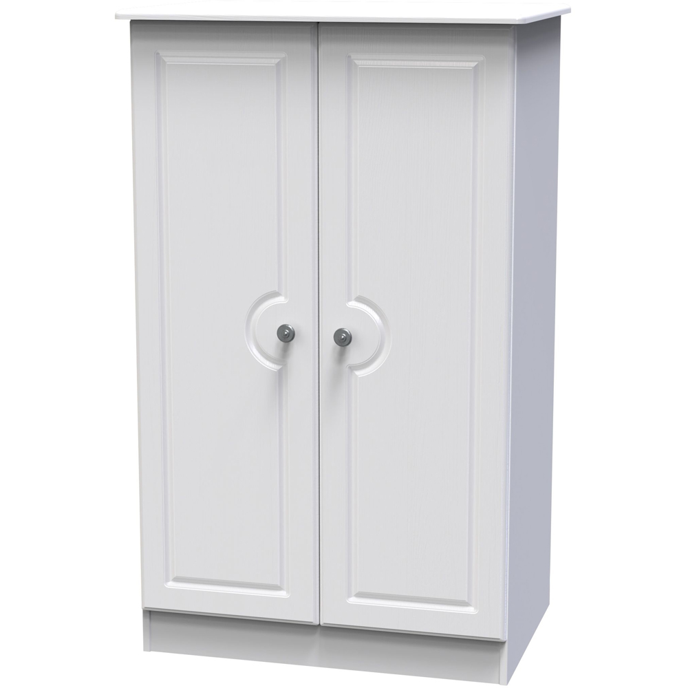 Crowndale Pembroke 2 Door Matt White Midi Wardrobe Ready Assembled Image 3