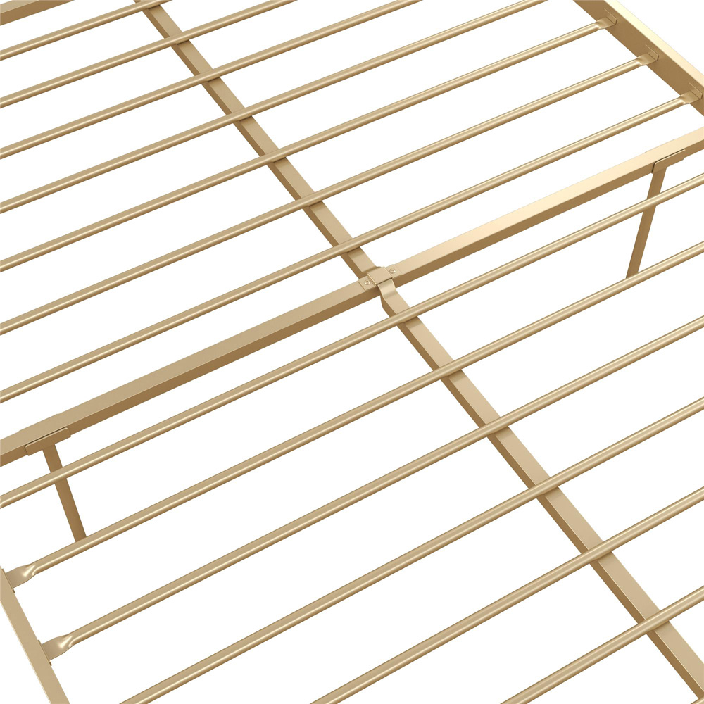 Dorel Giulia Double Gold Metal Bed Frame with Headboard Image 5