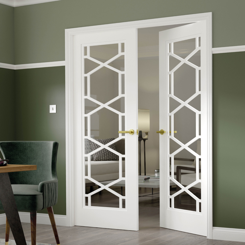 JB Kind Quartz White Primed Glazed Door 1981 x 762mm Image 2