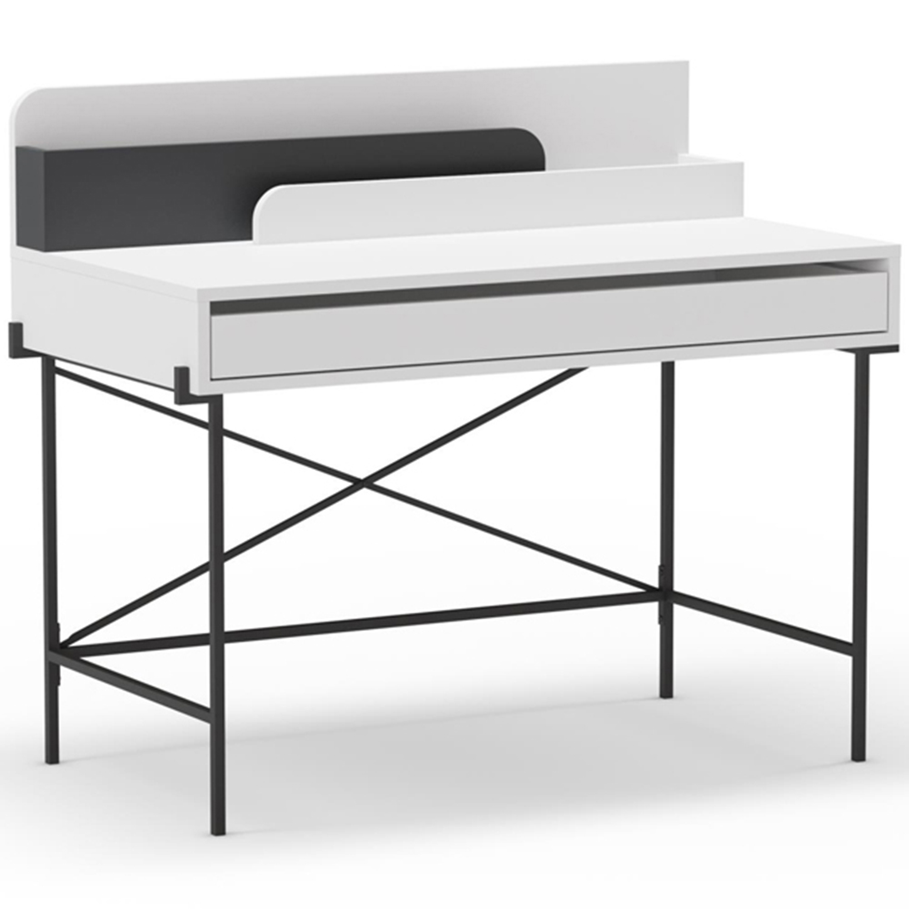 Decortie Leila Table with Hutch White Image 4