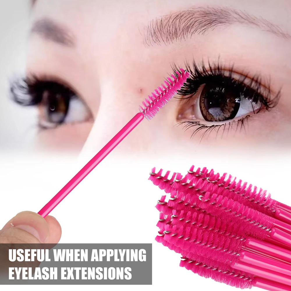 ATEK Hot Pink Disposable Mascara Wand 50 Pack Image 4