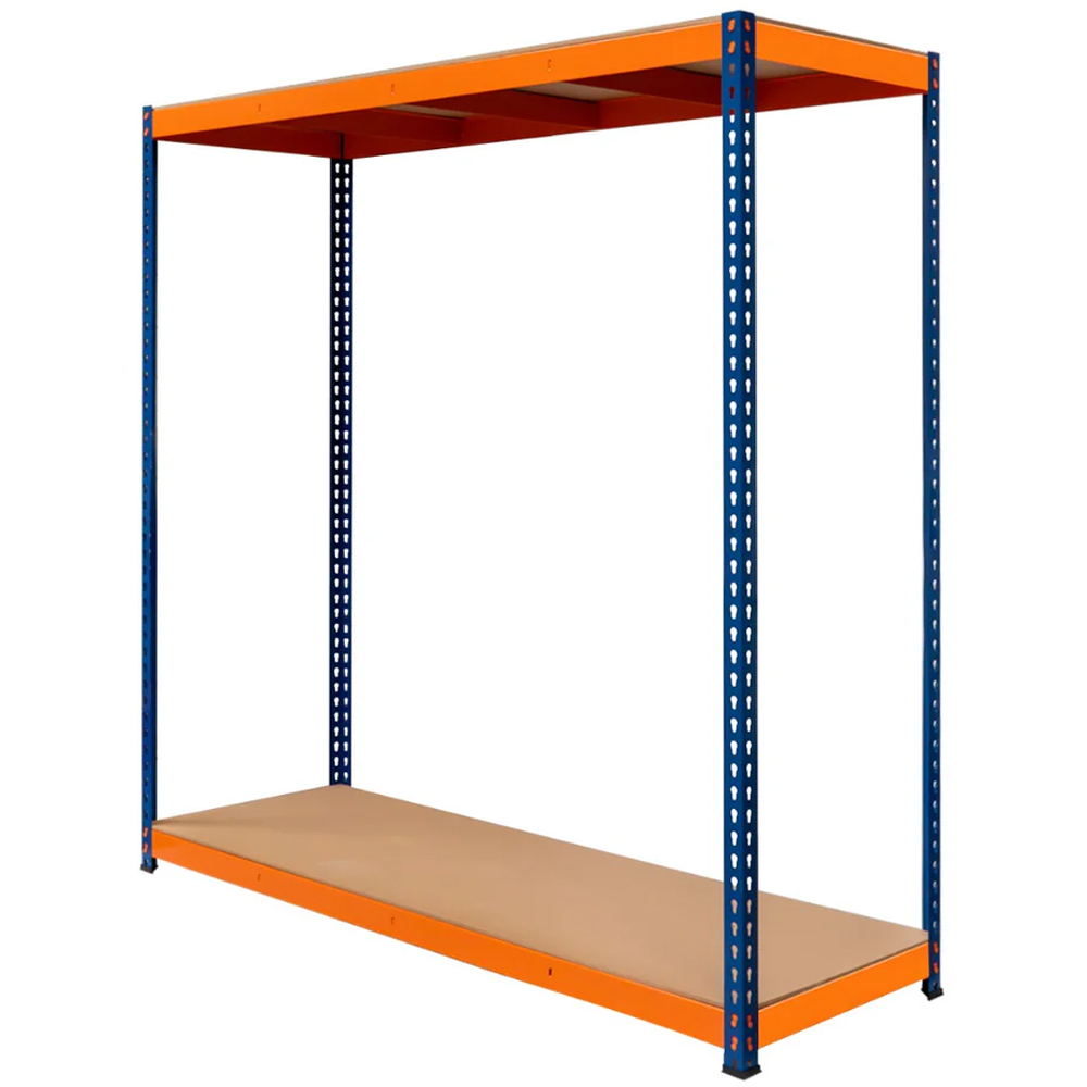 Monster Shop S Rax 2 Shelf Blue and Orange Shelving Unit Image 1
