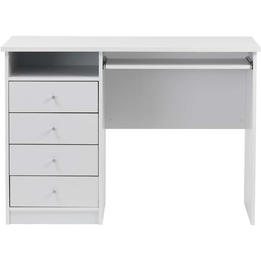 Alphason Marymount 4 Drawer White Office Desk Image 3