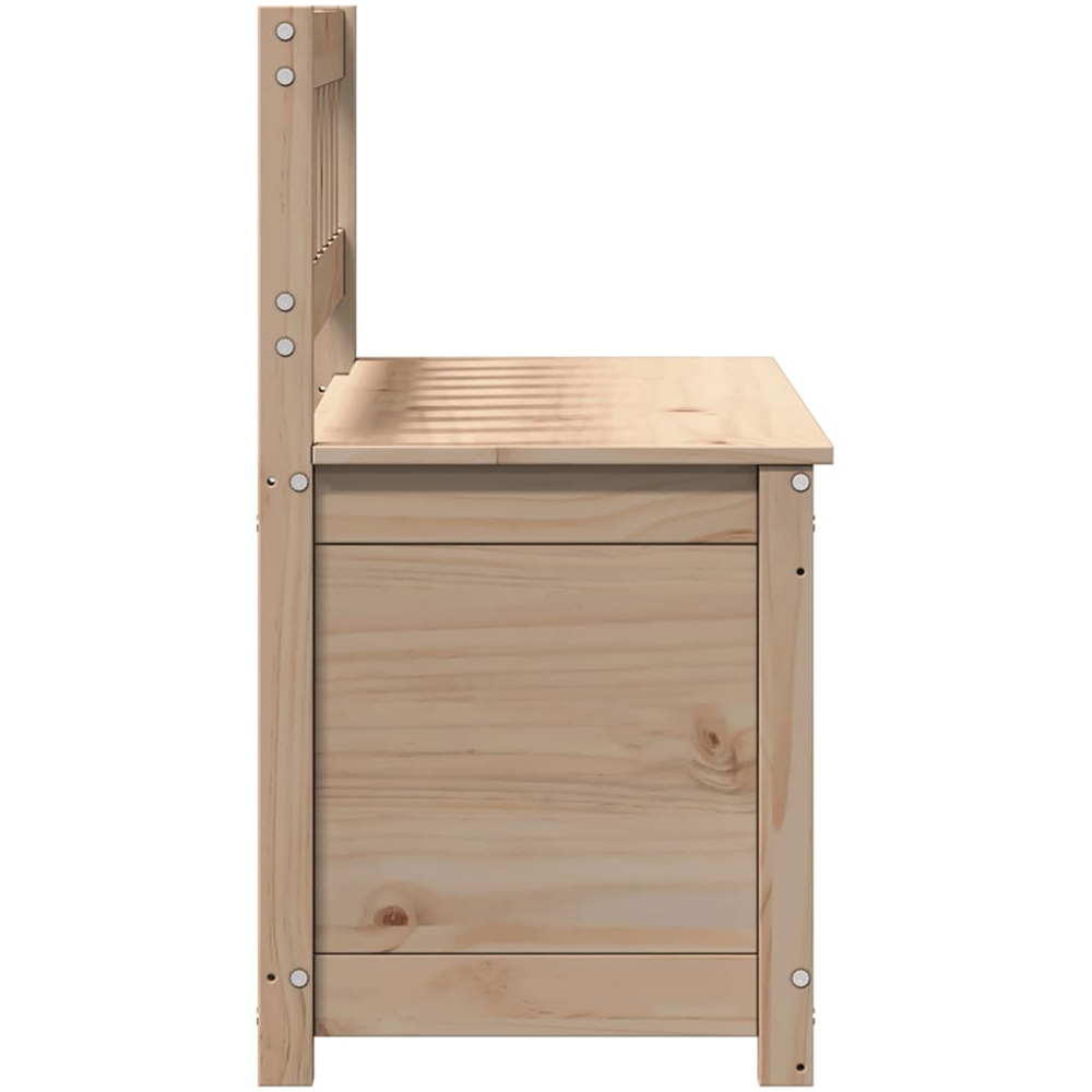 vidaXL Natural Solid Wood Pine Storage Bench 110 x 41 x 76.5cm Image 6