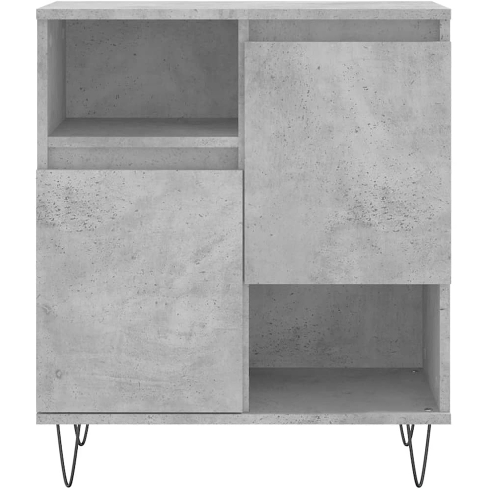 vidaXL 2 Door 2 Shelf Concrete Grey Sideboard 3 Pack Image 6