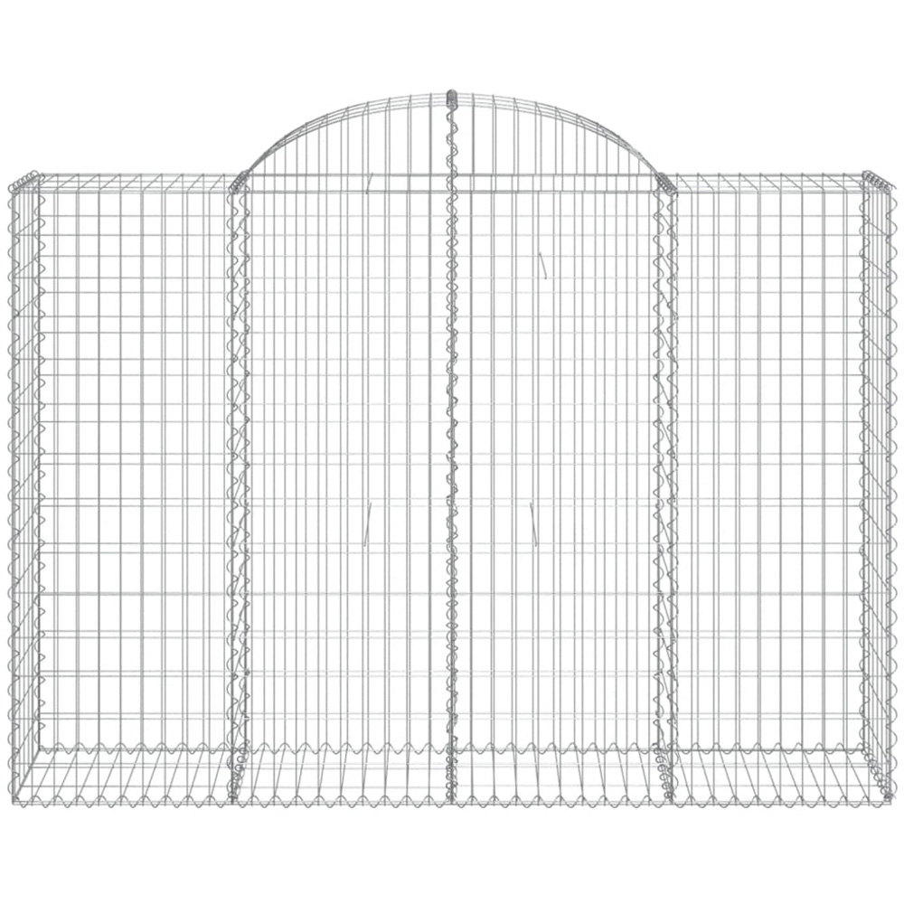 vidaXL Silver Galvanised Iron Arched Gabion Basket 200 x 50 x 140/160cm 14 Pack Image 4