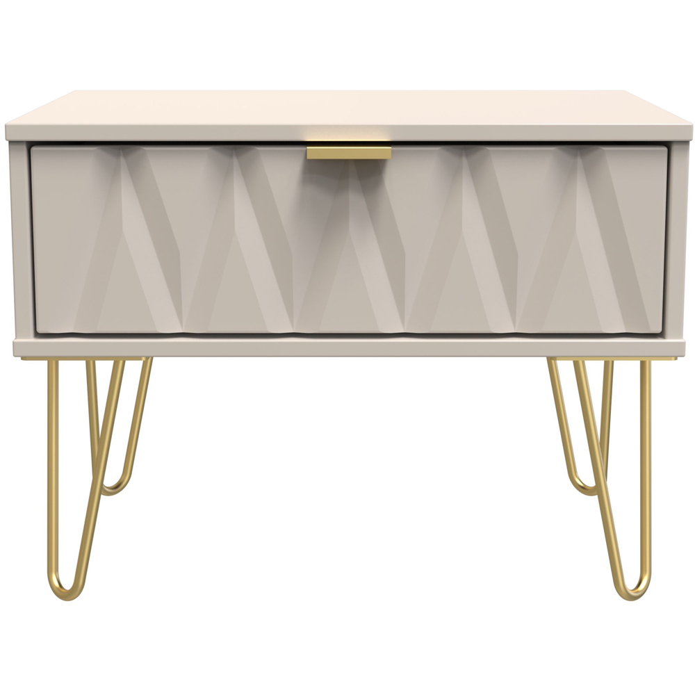 Crowndale Diamond Single Drawer Kashmir Matt Wide Side Table Ready Assembled Image 6