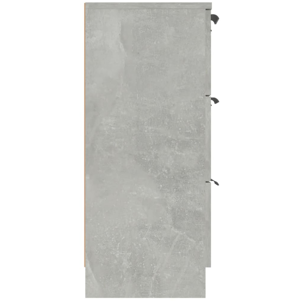 vidaXL 3 Drawer Concrete Grey Sideboard Image 6