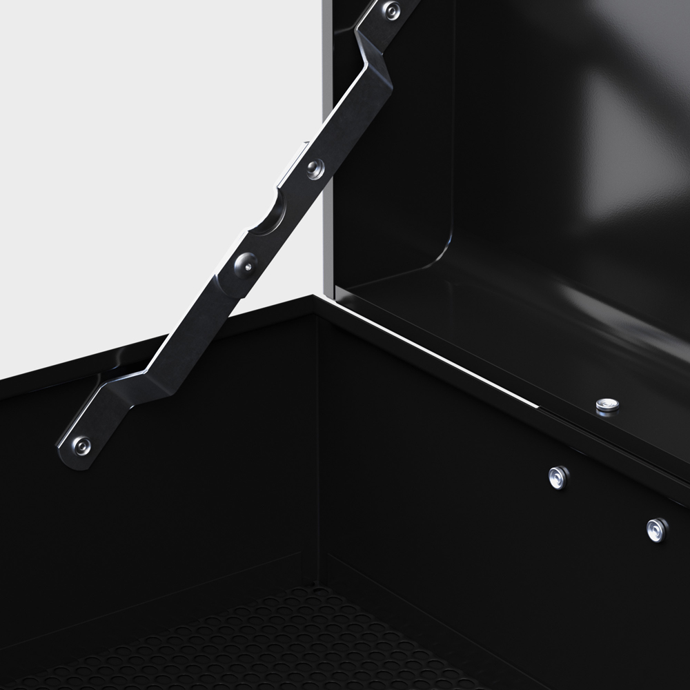 HOMCOM 6 Drawer Black Lockable Metal Tool Chest Image 3
