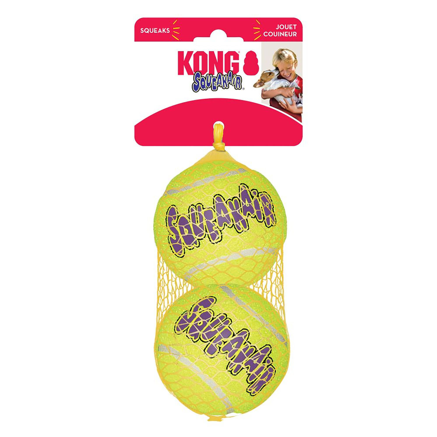 Kong Air Squeaker Tennis Ball Pack - Large Image 1