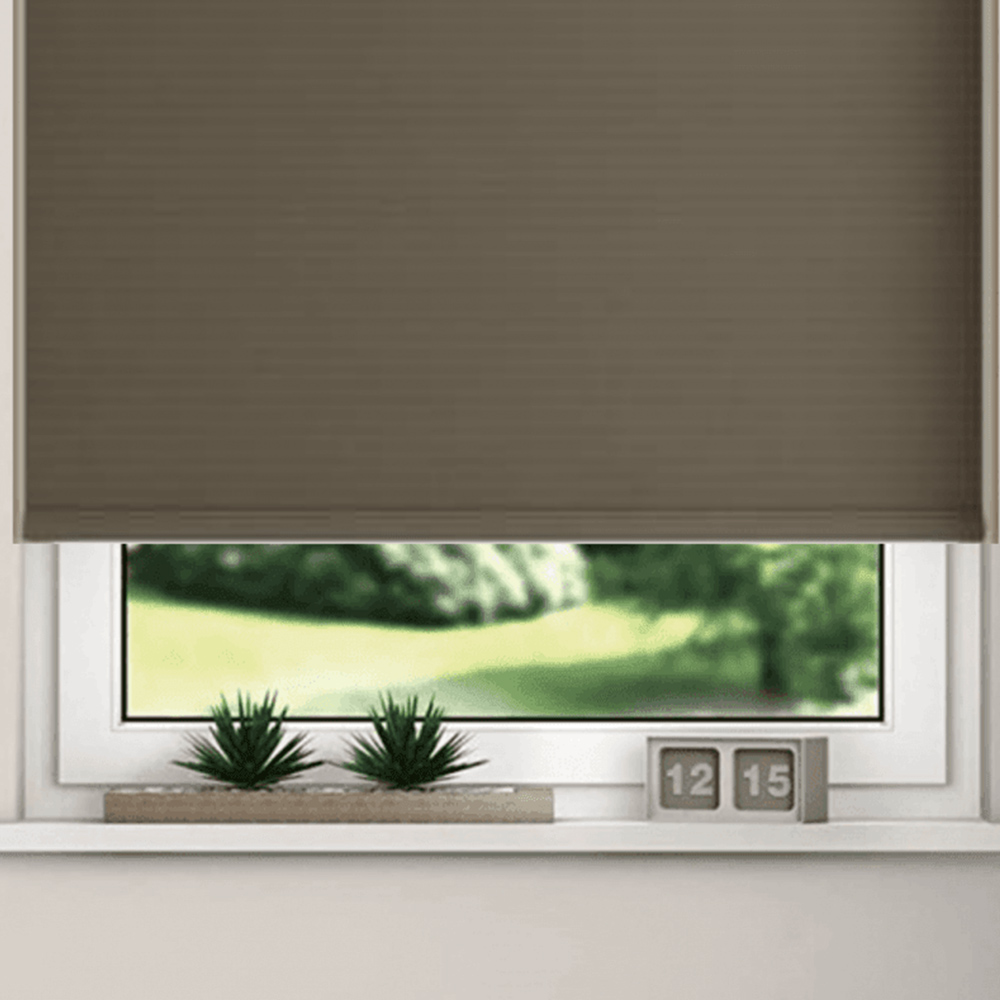 New EdgeBlinds Thermal Blackout Roller Blinds Chocolate 140cm Image 3
