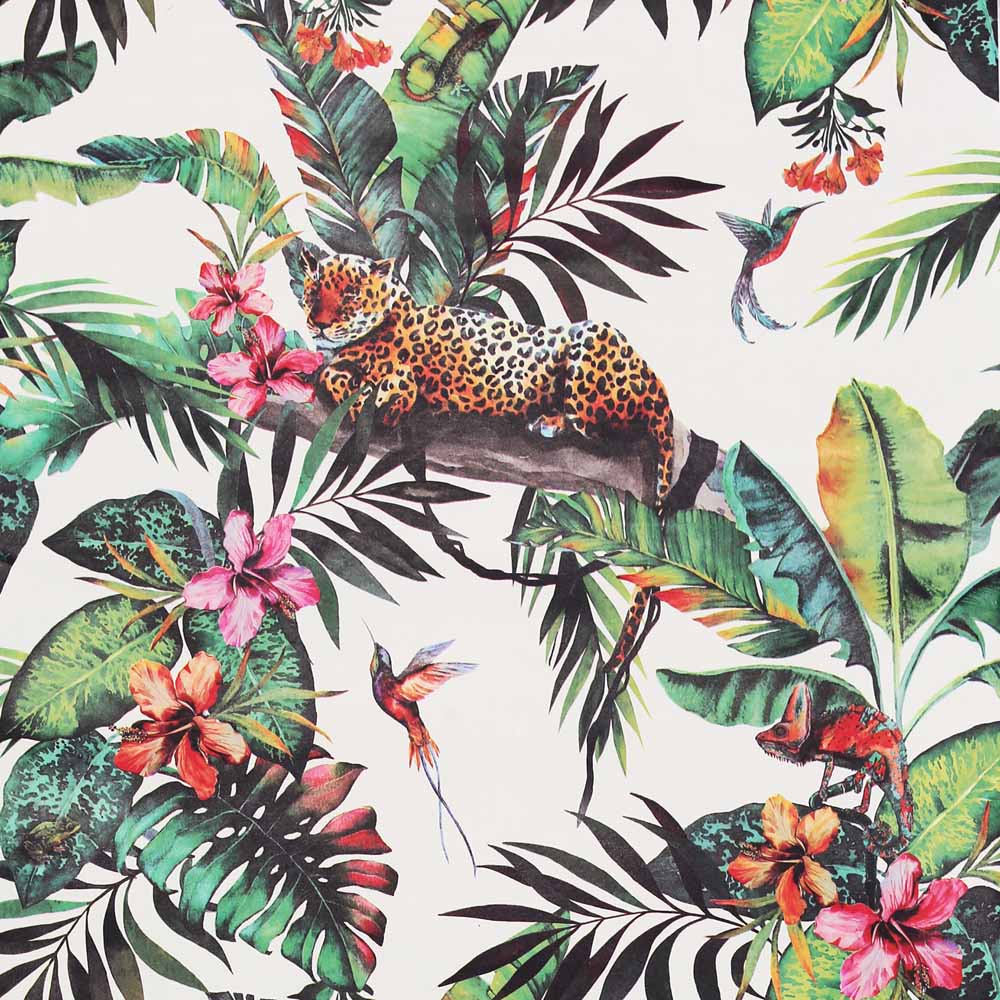 Arthouse Animal Jungle White Multi Wallpaper Image 1