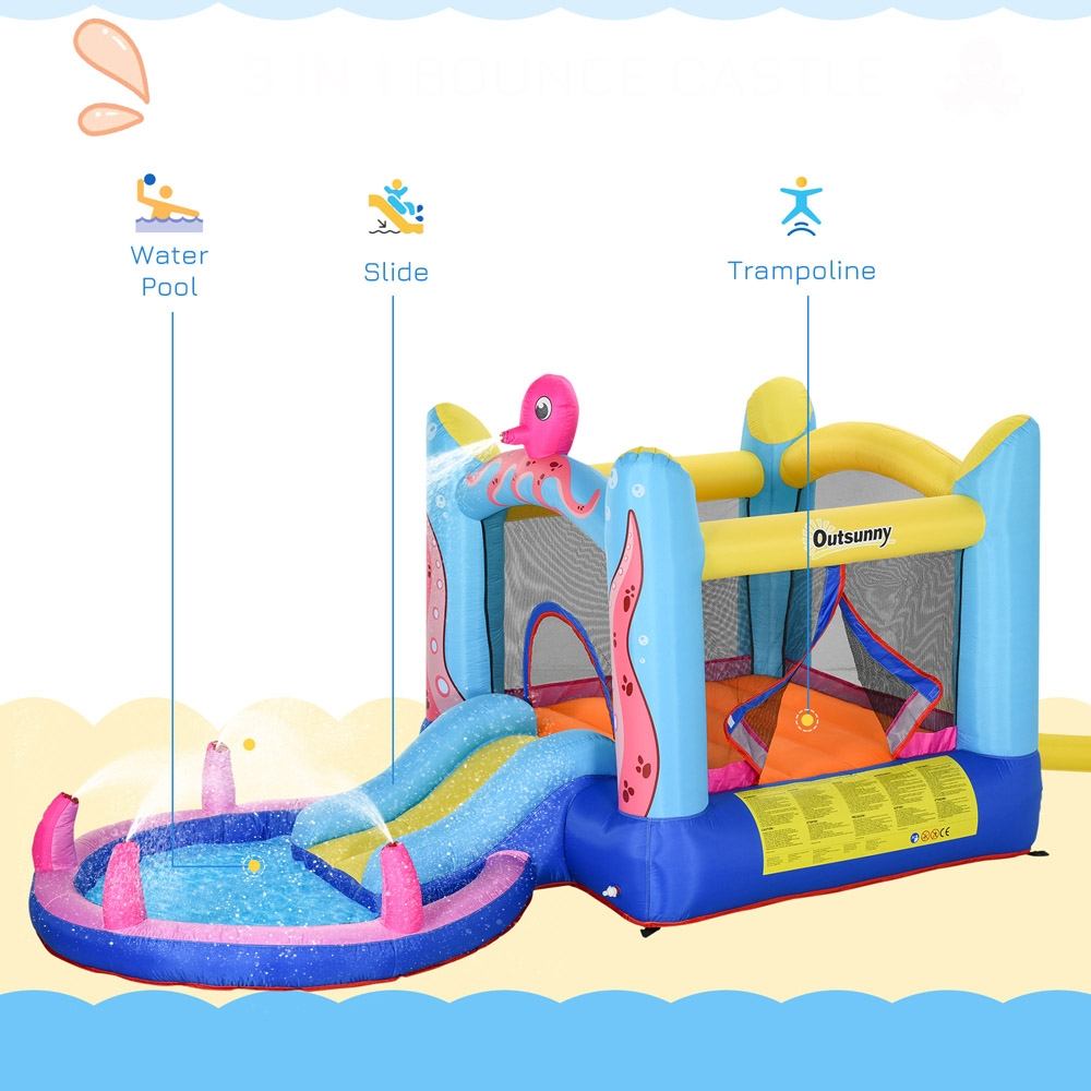 Outsunny Kids Slide Bouncy Castle Image 4