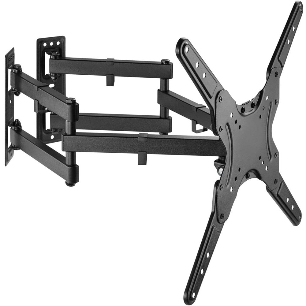 Properav Black Corner Swing Arm TV Wall Bracket 23 to 55 inch Image 1