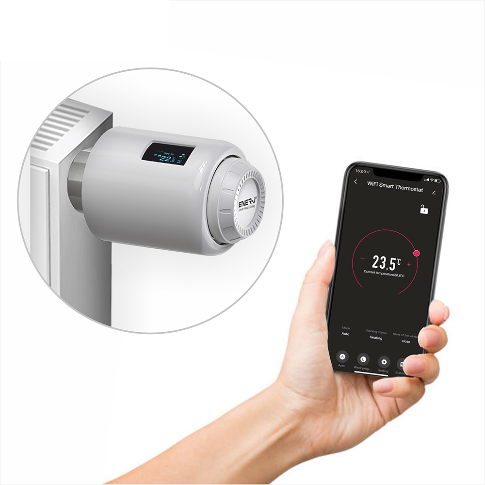 ENER-J Wi-Fi Smart Thermostatic Radiator Valve with Screen 4 Pack Image 6