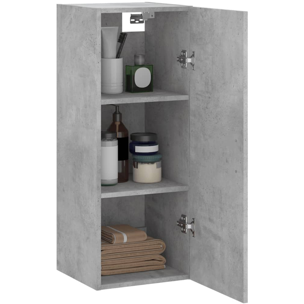vidaXL Single Door Concrete Grey Wall Mounted Cabinet Image 5