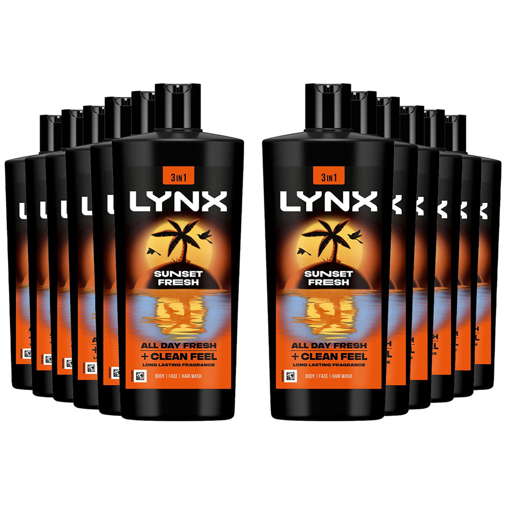 Lynx XXL Sunset Fresh Body Wash 700ml 12 Pack Image 1