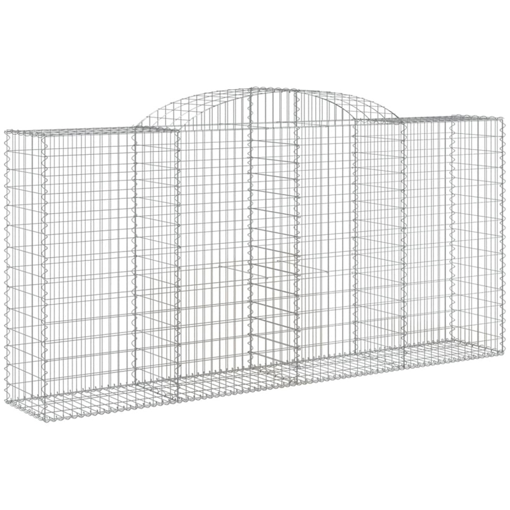 vidaXL Silver Galvanised Iron Gabion Basket 300 x 50 x 140/160cm Image 1