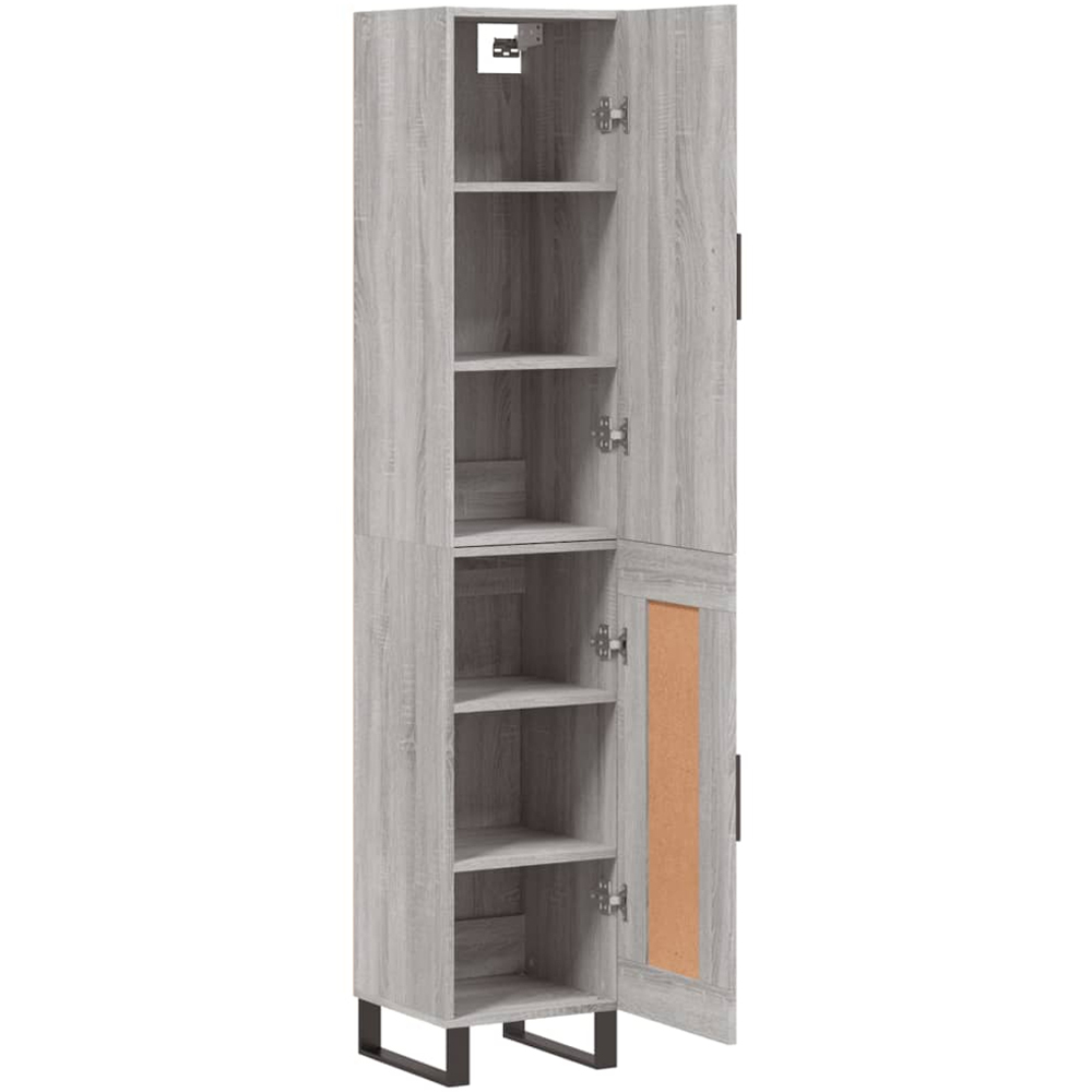 vidaXL 2 Door Grey Sonoma Highboard Image 4