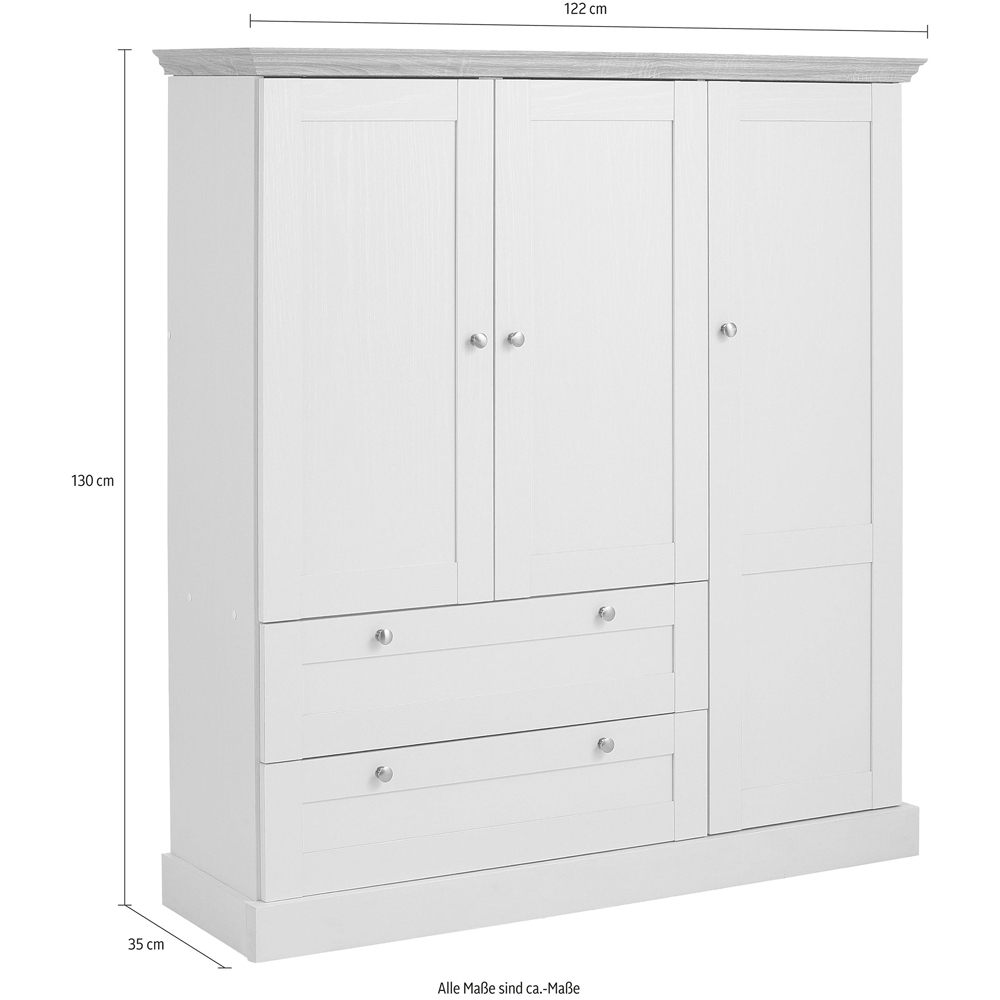 Loft24 Binz 3 Door 2 Drawer Large Oak Storage Cupboard Image 9