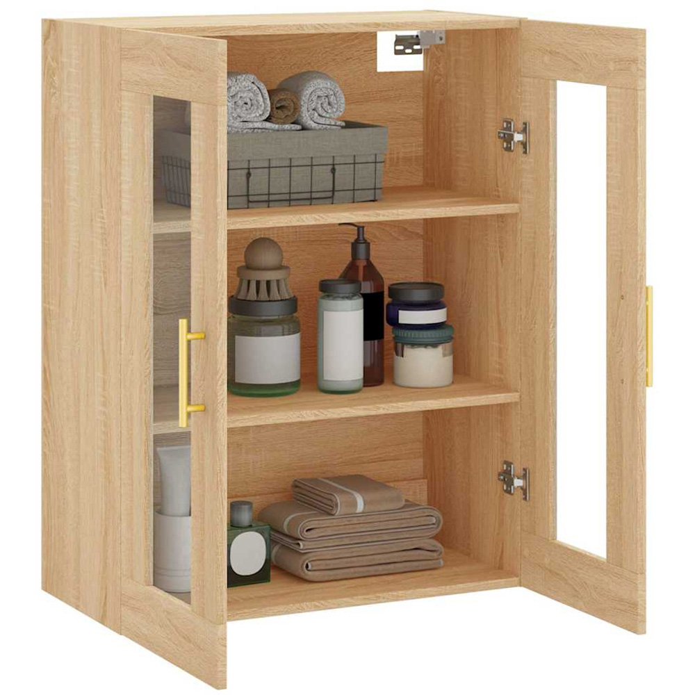 vidaXL 2 Door 3 Shelf Sonoma Oak Wall Mounted Cabinet Image 5