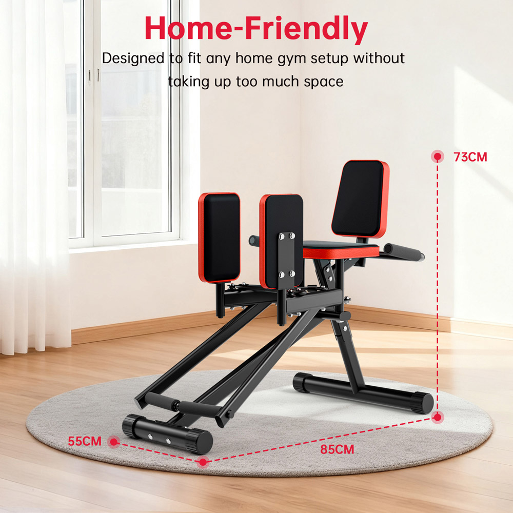 Rattrix Black Leg Trainer Hip Abductor Machine with 2-Level Adjustable Resistance Image 7