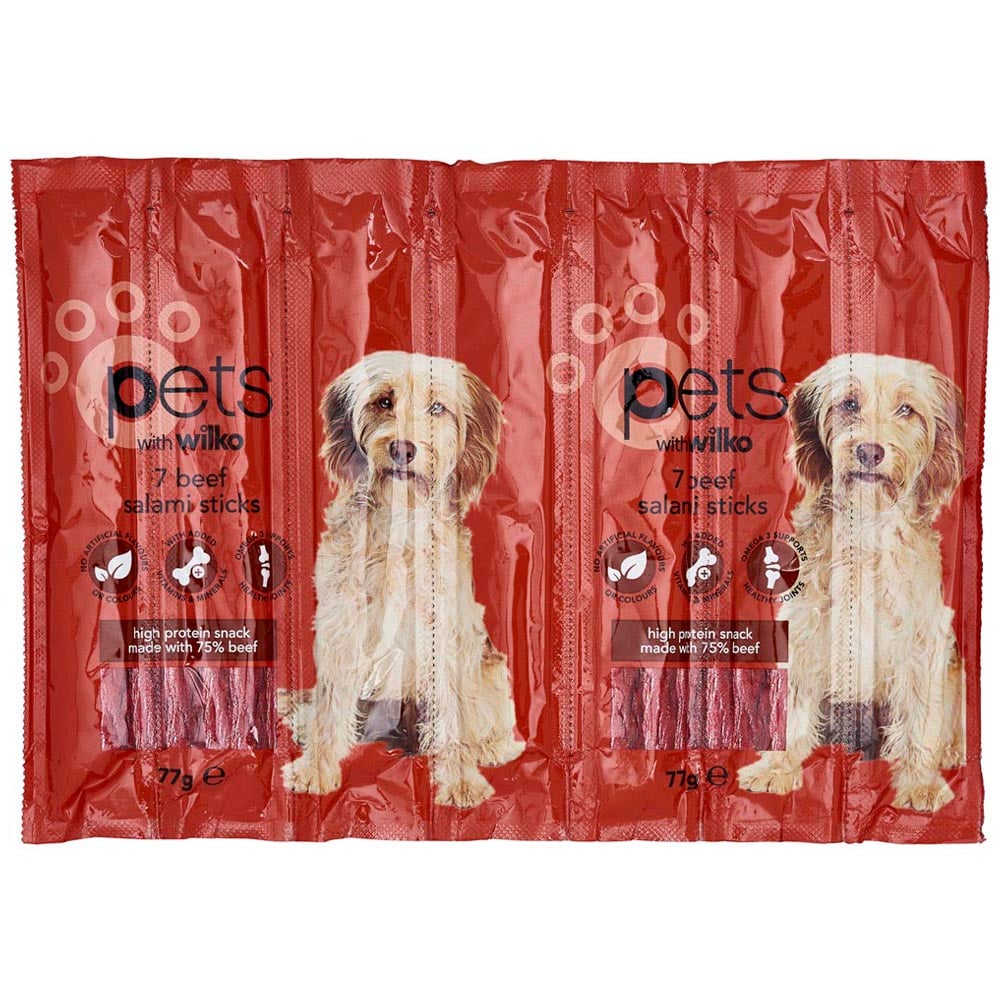 Wilko 7 pack Meaty Treats with Beef Dog Treats Image 1