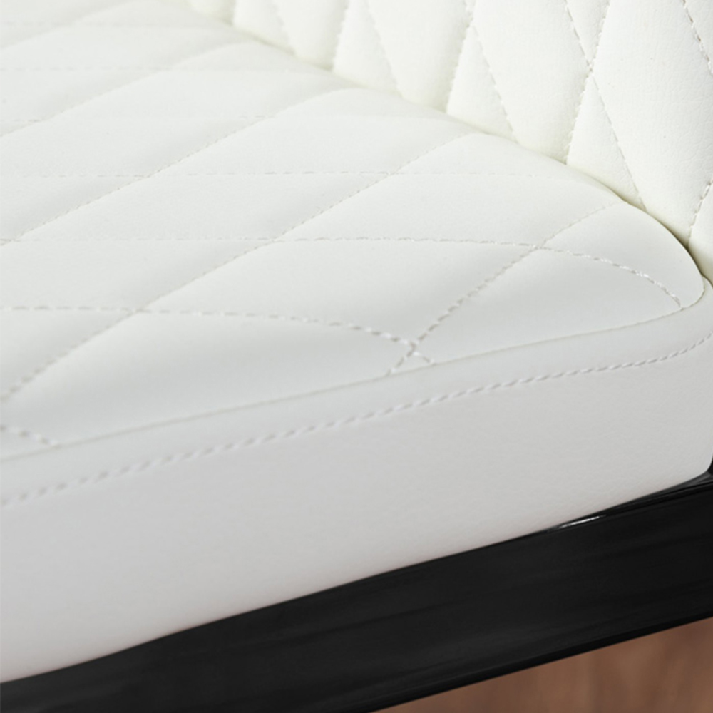 Furniturebox Arona Valera Concrete Effect 4 Seater Round Dining Set Grey and White Image 8