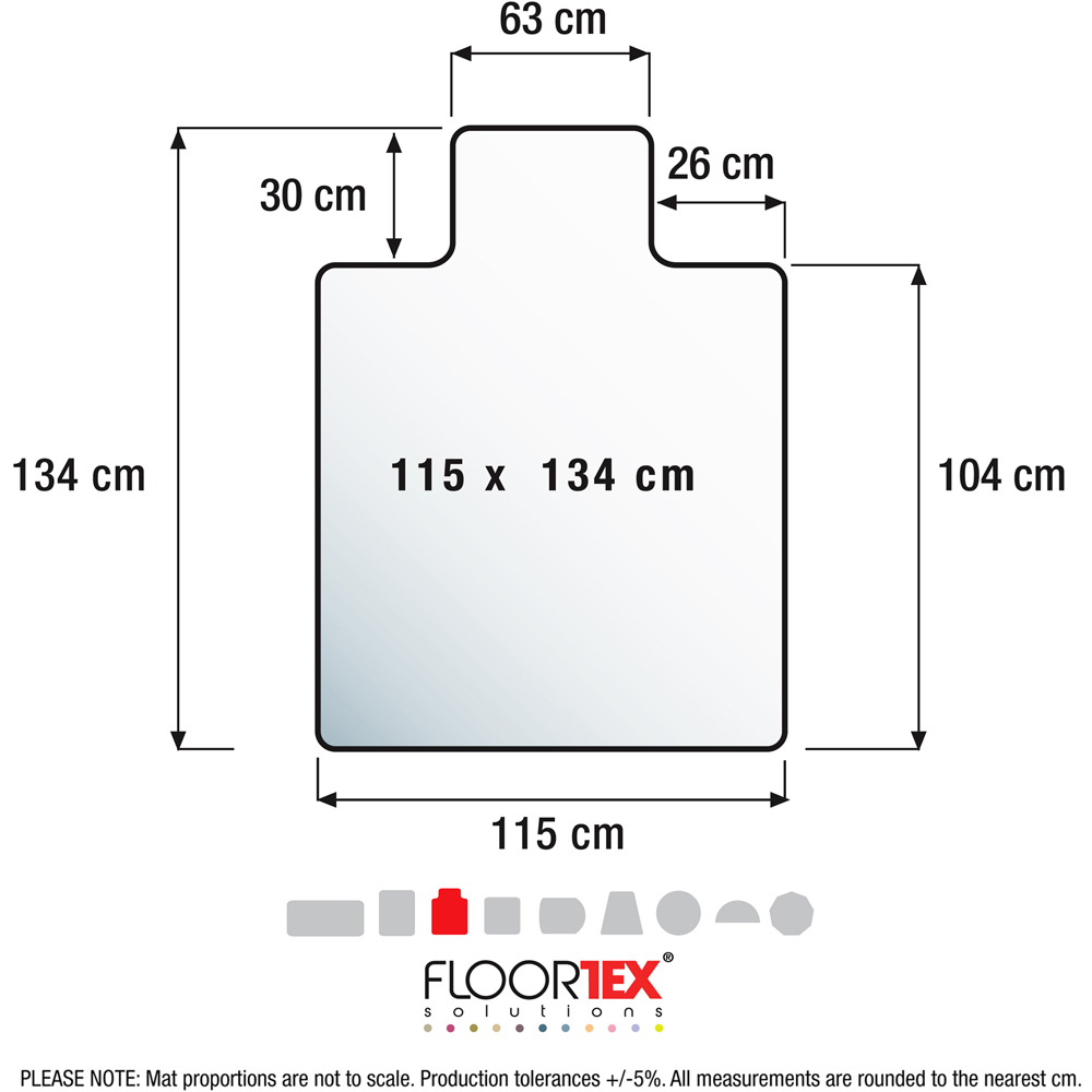 Floortex Advantagemat PVC Lipped Chair Mat for Carpets up to 6mm 115 x 134cm Image 9