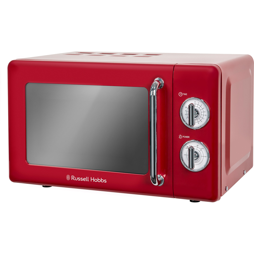 Russell Hobbs RHRETMM705R-N Retro Red 17L Compact Manual Microwave 700W Image 1