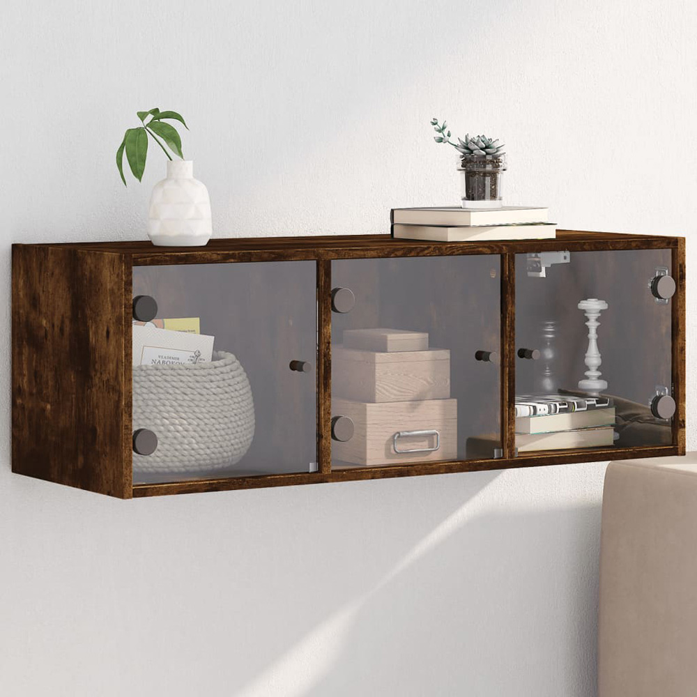 vidaXL 3 Door Brown Wooden Wall Cabinet Image 1