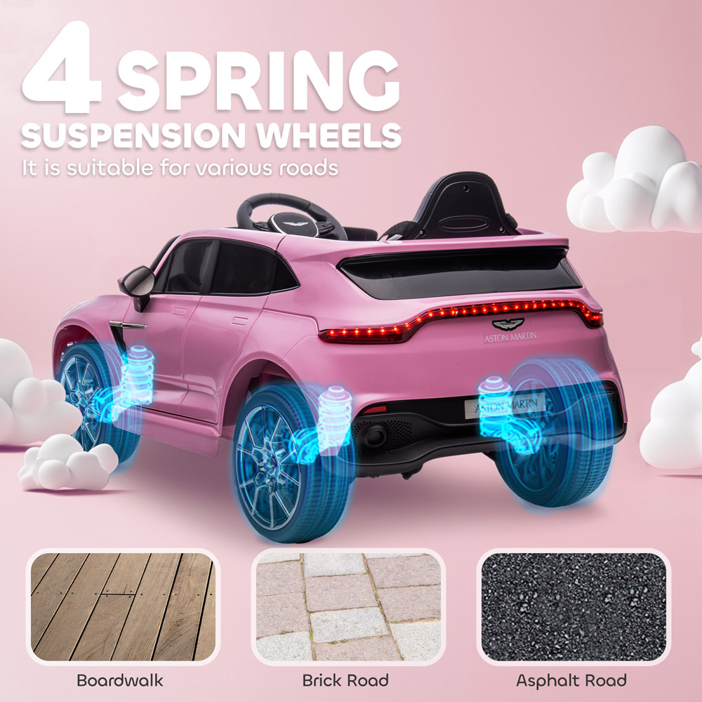Tommy Toys Pink Aston Martin DBX Licensed Kids Electric Car with Remote 12V Image 8