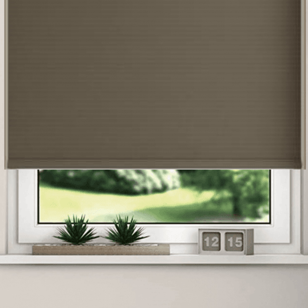 New EdgeBlinds Thermal Blackout Roller Blinds Chocolate 95cm Image 3