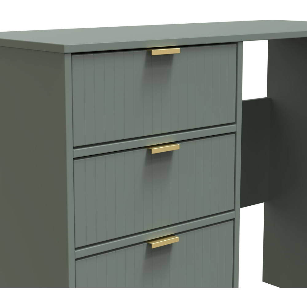 Crowndale 4 Drawer Reed Green Chest of Drawers with Desk Ready Assembled Image 4