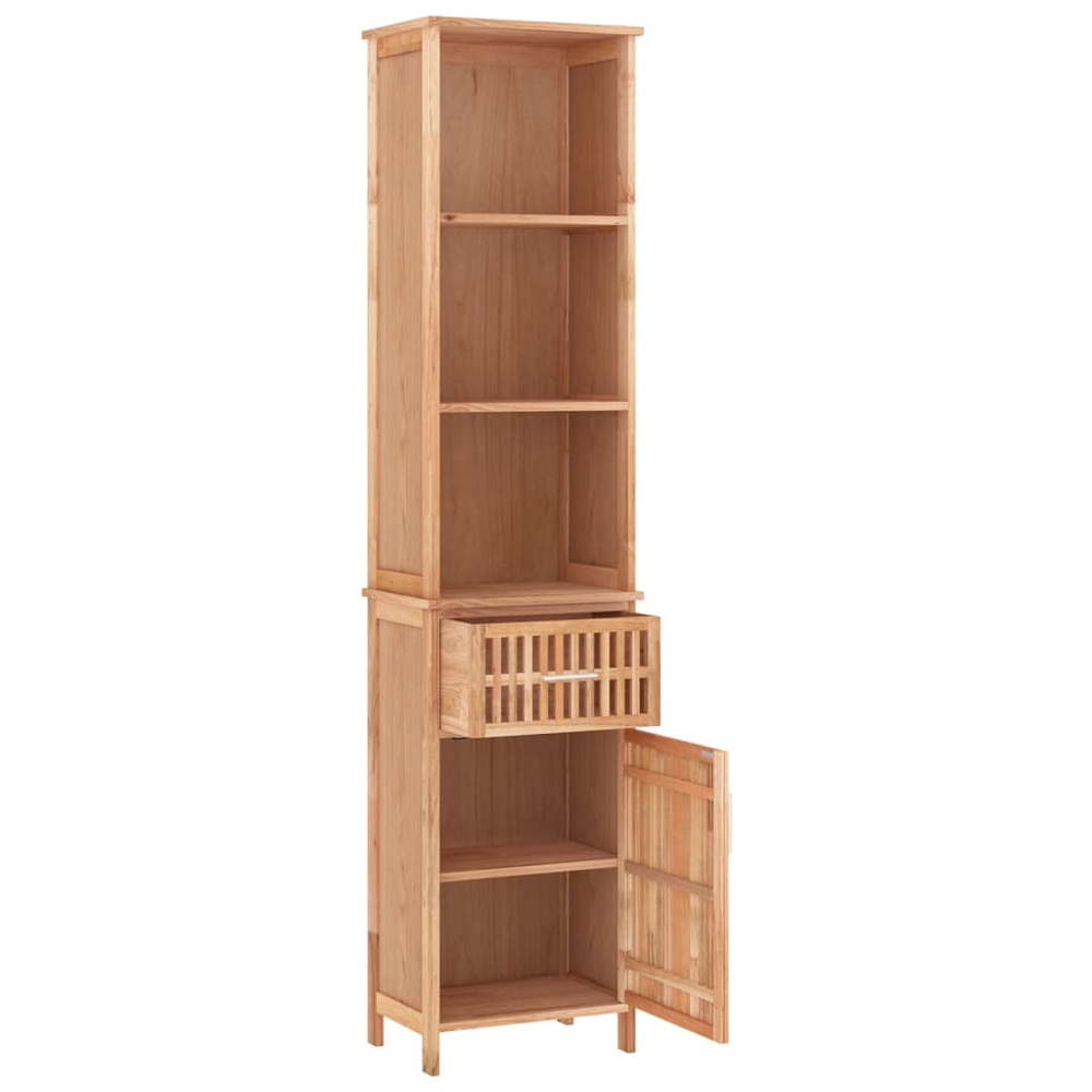 vidaXL Single Door Single Drawer 3 Shelf Bathroom Cabinet Image 3