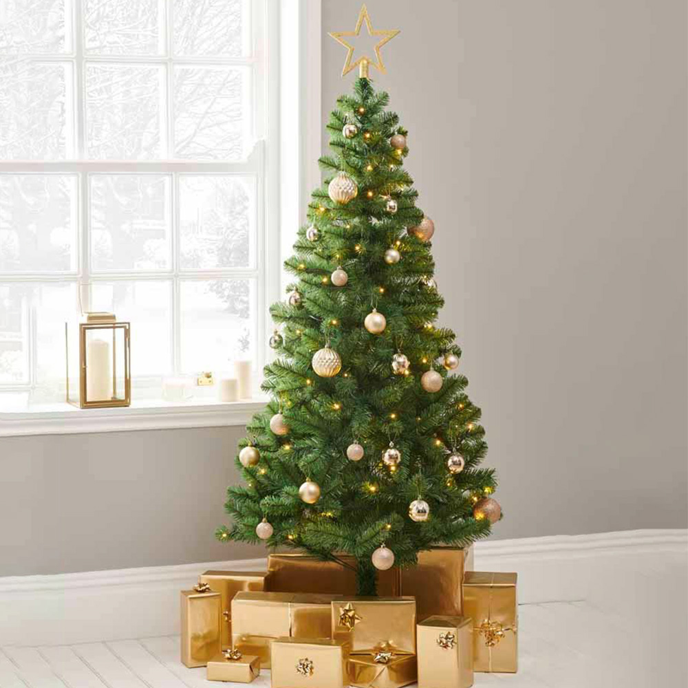 Wilko 6ft Green Pre-Lit Fir Artificial Christmas Tree Image 6