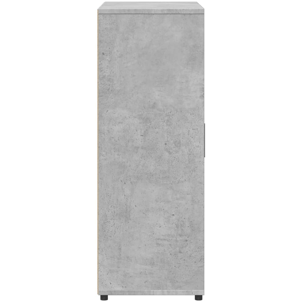 vidaXL Single Door 4 Drawer Concrete Grey Sideboard Image 7