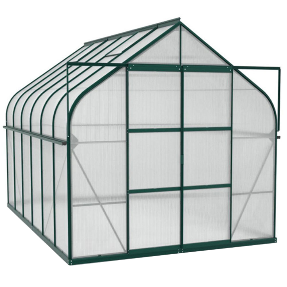 Vitavia Saturn 9900 Green Tough Glass 8 x 12ft Greenhouse Image 1