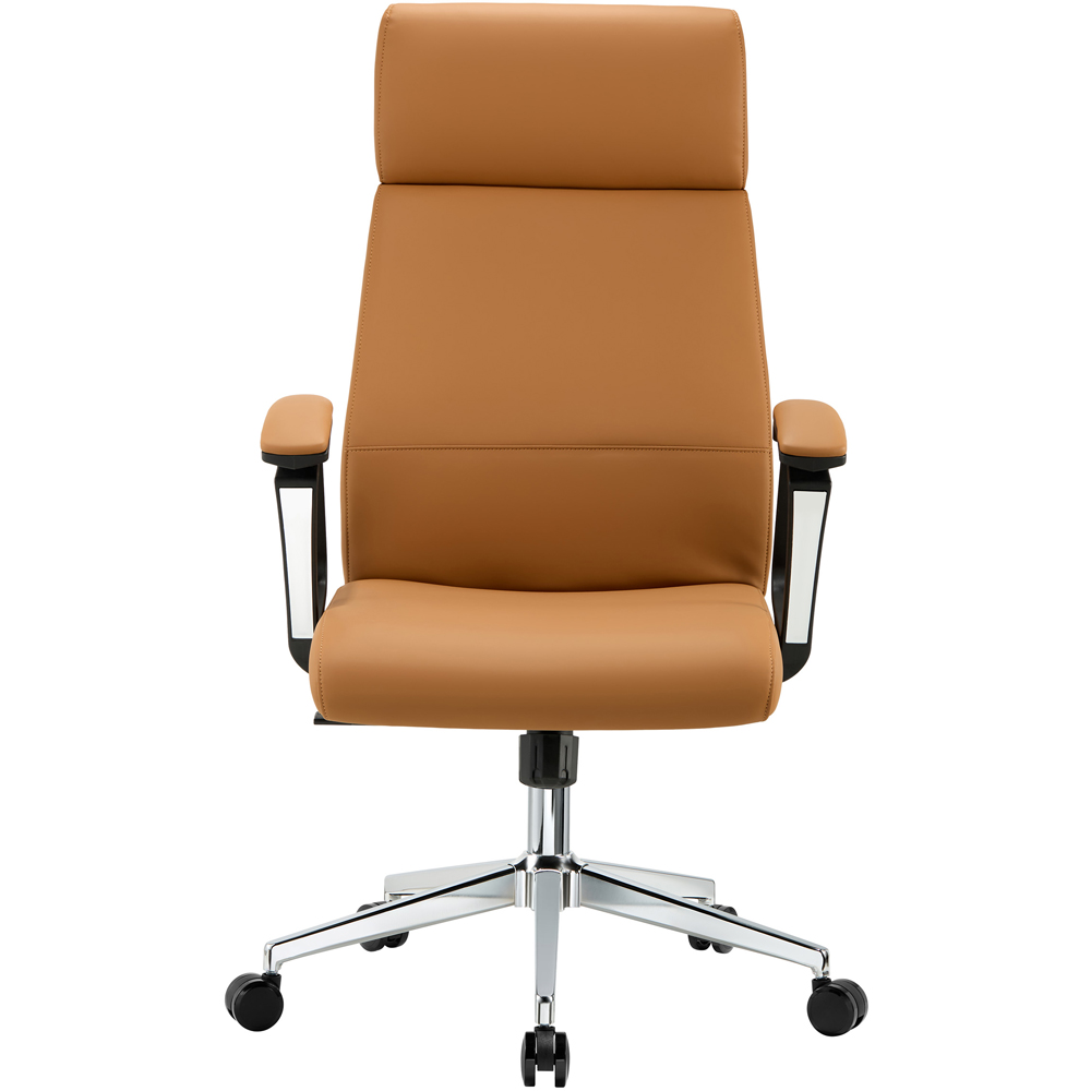 TTAP Tan Faux Leather High Back Executive Office Chair Image 4