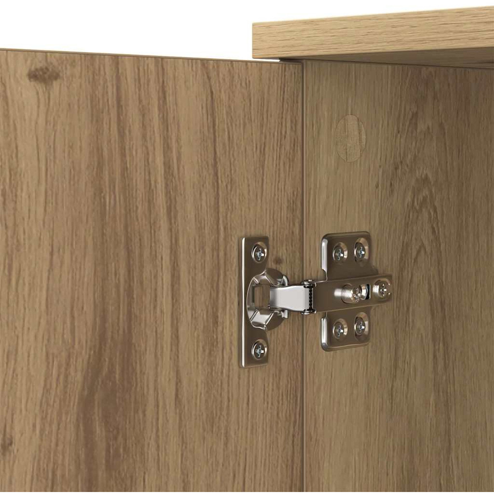 vidaXL Single Door 4 Drawer Artisan Oak Sideboard Image 9