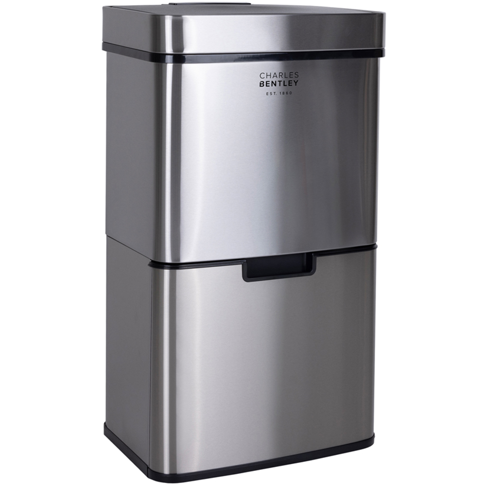 Charles Bentley Silver Sensor Bin 62L Image 1
