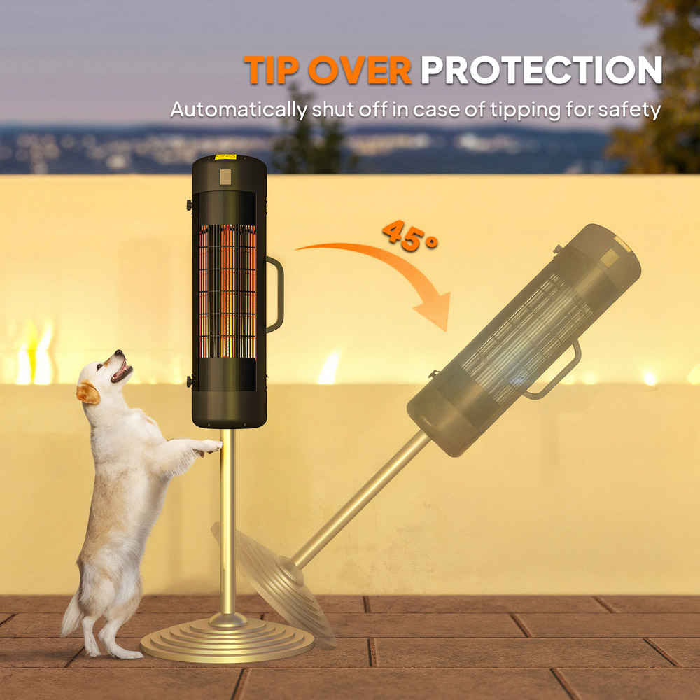 Outsunny Electric Parasol Mounted Patio Heater Image 7